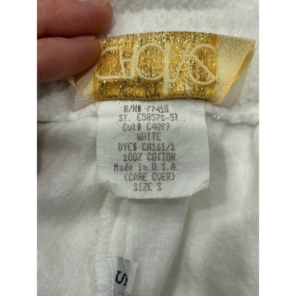 Vintage Cache White Terry Cloth Embroidered Eagle Stars Lounge Set Size S Y2K - Picture 8 of 13